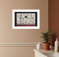 Bathroom 2 White Framed Print Bathroom Wall Art - Homeroots