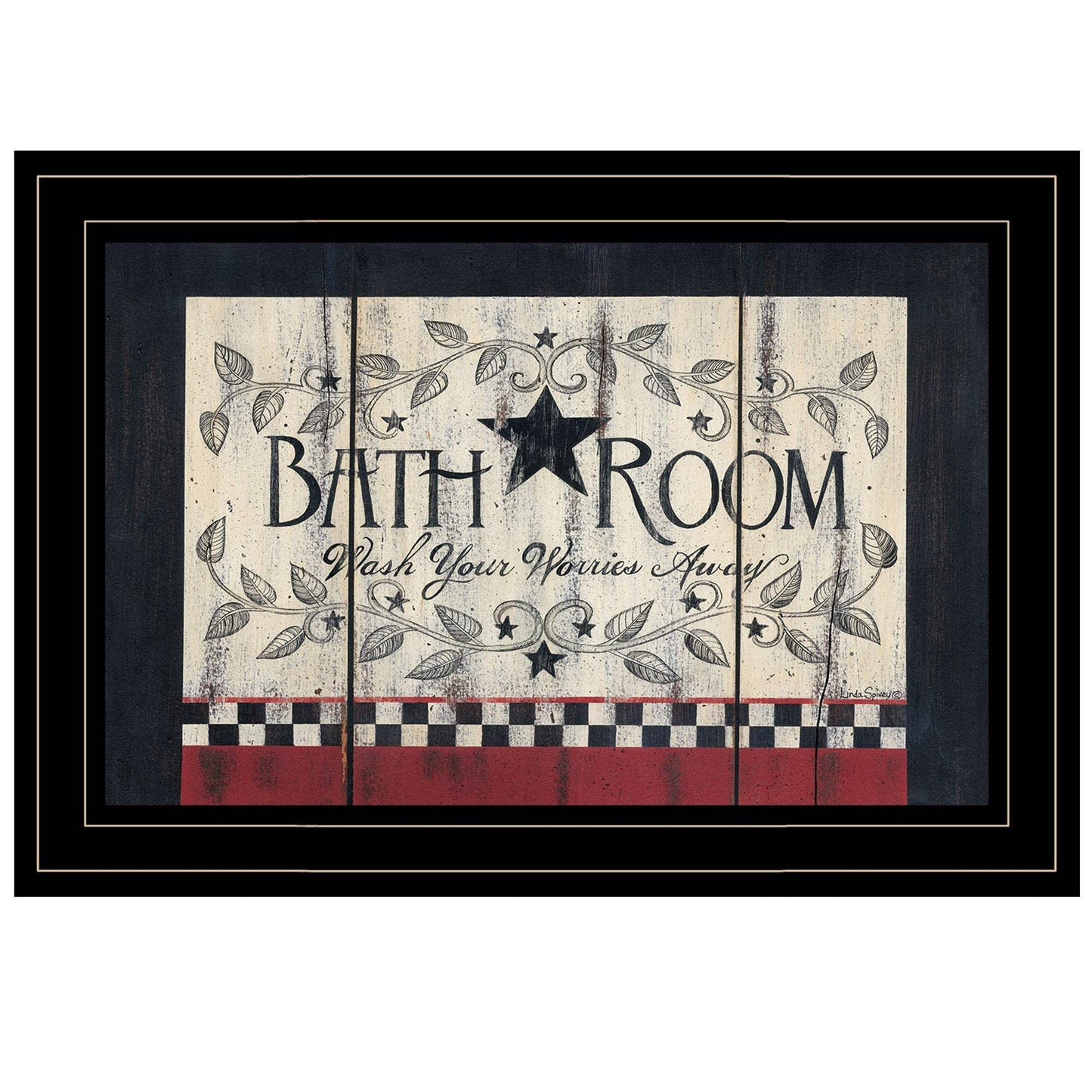 Bathroom 3 Black Framed Print Bathroom Wall Art - Homeroots - Flyclothing LLC