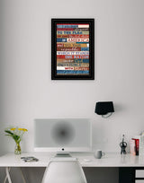 Red White and Blue Pledge Of Allegiance Black Framed Print Wall Art - Homeroots - Flyclothing LLC