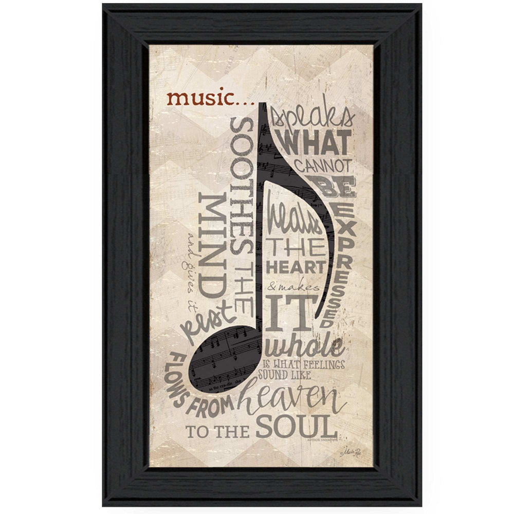 Music 7 Black Framed Print Wall Art - Homeroots - Flyclothing LLC