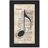 Music 7 Black Framed Print Wall Art - Homeroots