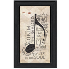 Music 7 Black Framed Print Wall Art - Homeroots