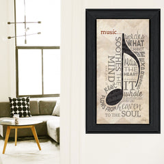 Music 7 Black Framed Print Wall Art - Homeroots