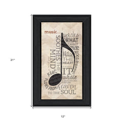 Music 7 Black Framed Print Wall Art - Homeroots