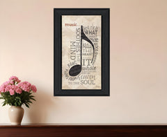 Music 7 Black Framed Print Wall Art - Homeroots