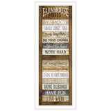 Farmhouse Rules 2 White Framed Print Wall Art - Homeroots