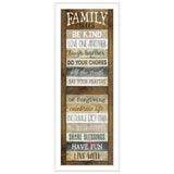 Family Rules Shutter 2 White Framed Print Wall Art - Homeroots