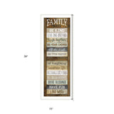 Family Rules Shutter 2 White Framed Print Wall Art - Homeroots - Flyclothing LLC