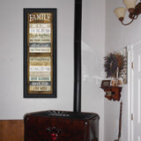 Family Rules Shutter 3 Black Framed Print Wall Art - Homeroots