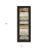Family Rules Shutter 3 Black Framed Print Wall Art - Homeroots - Flyclothing LLC