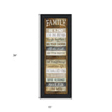 Family Rules Shutter 3 Black Framed Print Wall Art - Homeroots - Flyclothing LLC