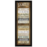 Family Rules Shutter 4 Black Framed Print Wall Art - Homeroots