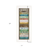 Office Rules 7 White Framed Print Wall Art - Homeroots - Flyclothing LLC