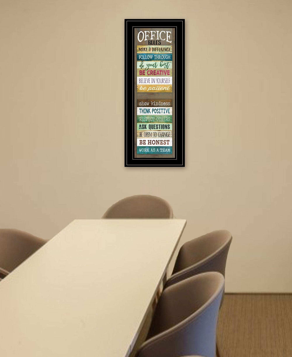 Office Rules 8 Black Framed Print Wall Art - Homeroots - Flyclothing LLC