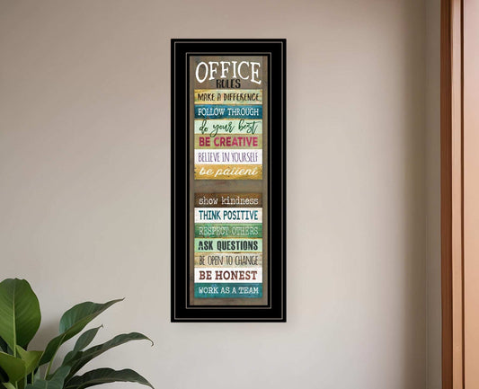 Office Rules 8 Black Framed Print Wall Art - Homeroots - Flyclothing LLC