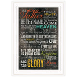 The Lords Prayer 2 White Framed Print Wall Art - Homeroots