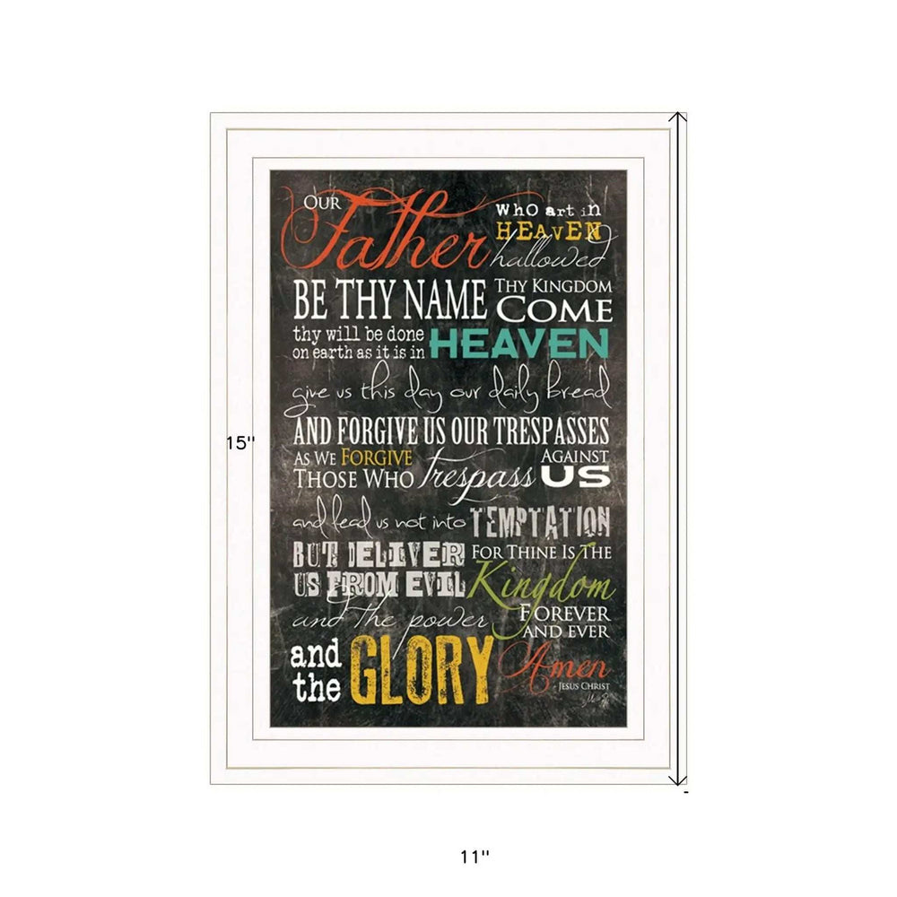 The Lords Prayer 2 White Framed Print Wall Art - Homeroots - Flyclothing LLC