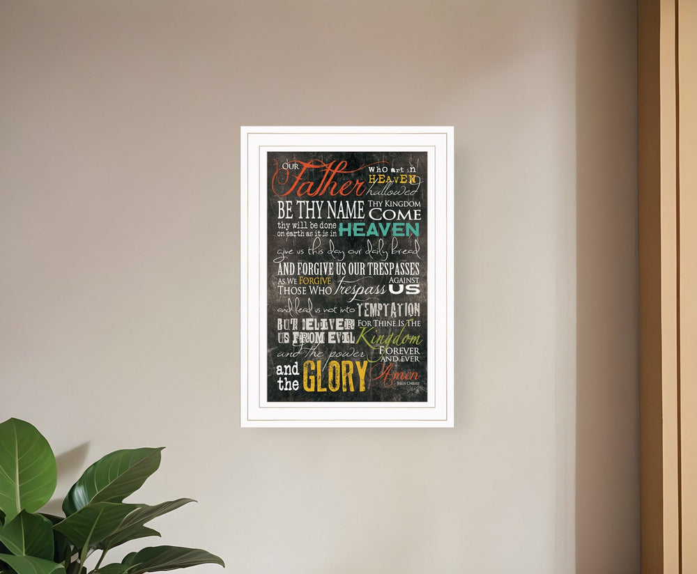 The Lords Prayer 2 White Framed Print Wall Art - Homeroots