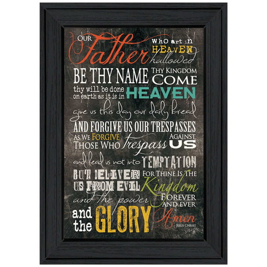 The Lords Prayer 3 Black Framed Print Wall Art - Homeroots - Flyclothing LLC