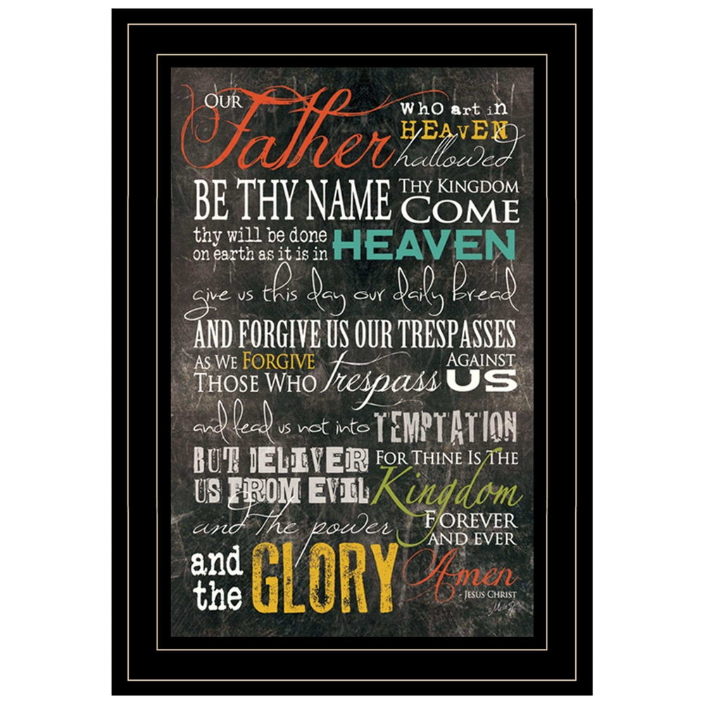 The Lords Prayer 4 Black Framed Print Wall Art - Homeroots - Flyclothing LLC