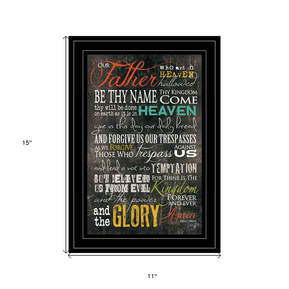 The Lords Prayer 4 Black Framed Print Wall Art - Homeroots - Flyclothing LLC
