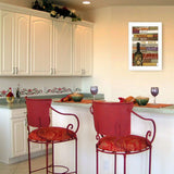 Wine With Friends White Framed Print Wall Art - Homeroots - Flyclothing LLC