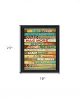 Dog Rules 6 Black Framed Print Wall Art - Homeroots - Flyclothing LLC