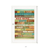 Dog Rules 2 White Framed Print Wall Art - Homeroots - Flyclothing LLC