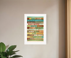 Dog Rules 2 White Framed Print Wall Art - Homeroots