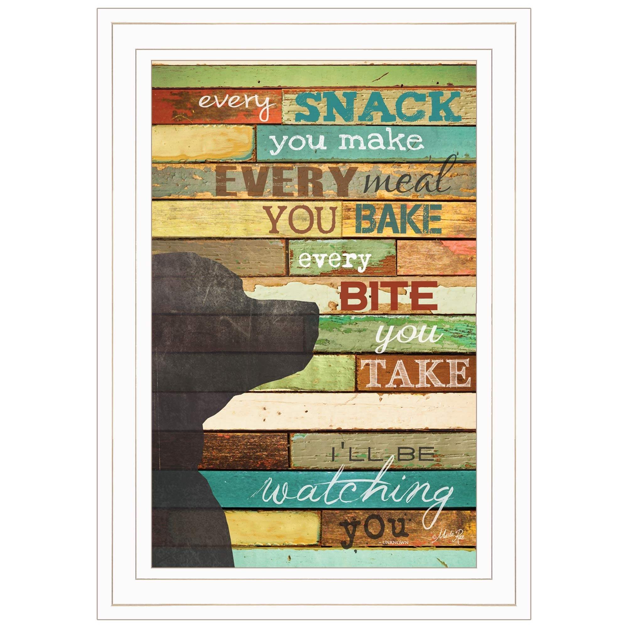 Ill Be Watching You 1 White Framed Print Wall Art - Homeroots - Flyclothing LLC
