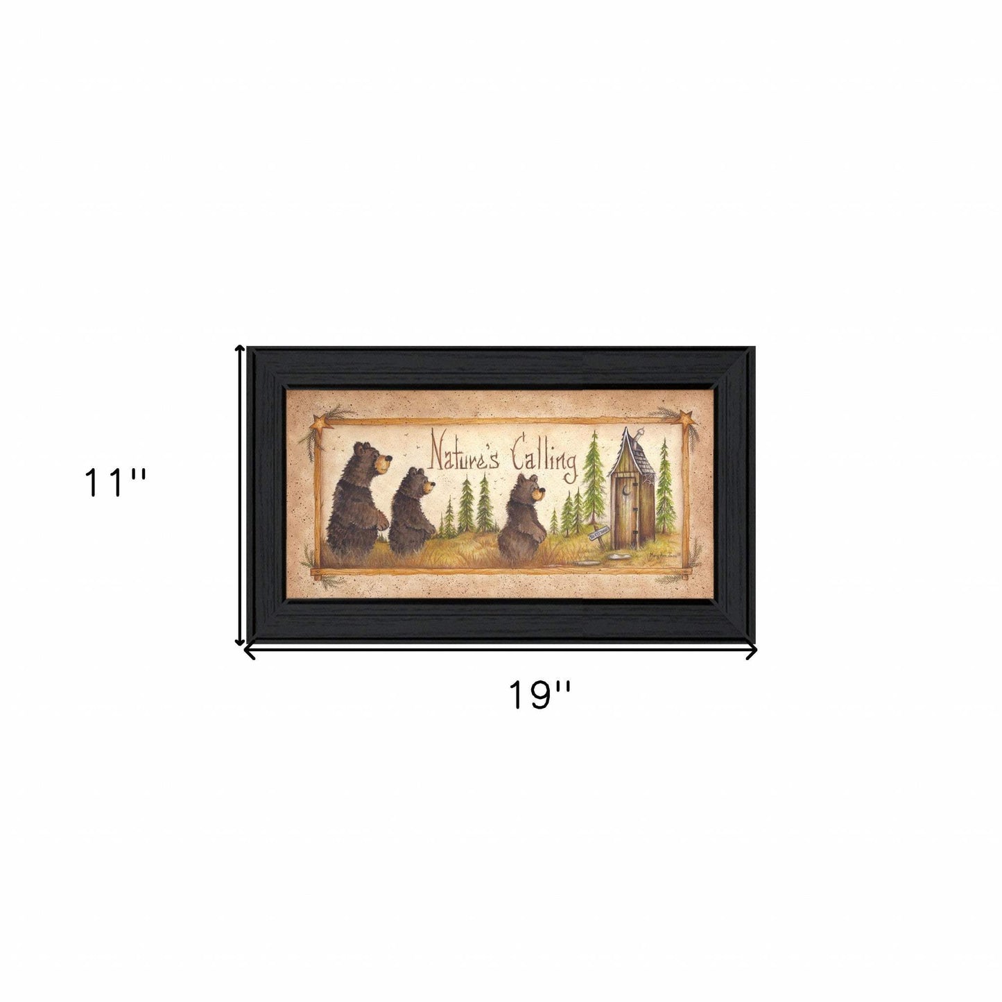 Natures Calling 1 Black Framed Print Wall Art - Homeroots - Flyclothing LLC