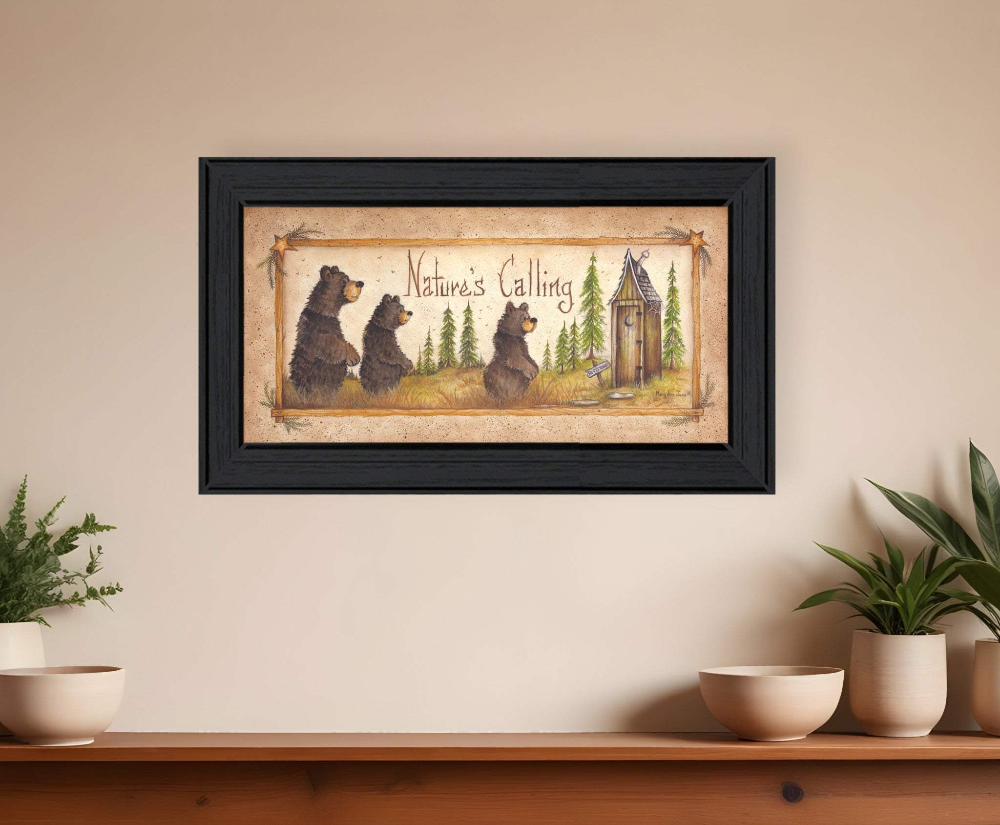 Natures Calling 1 Black Framed Print Wall Art - Homeroots - Flyclothing LLC