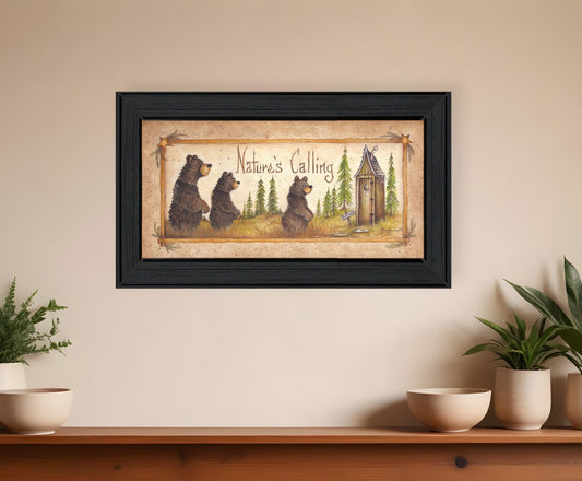 Natures Calling 1 Black Framed Print Wall Art - Homeroots