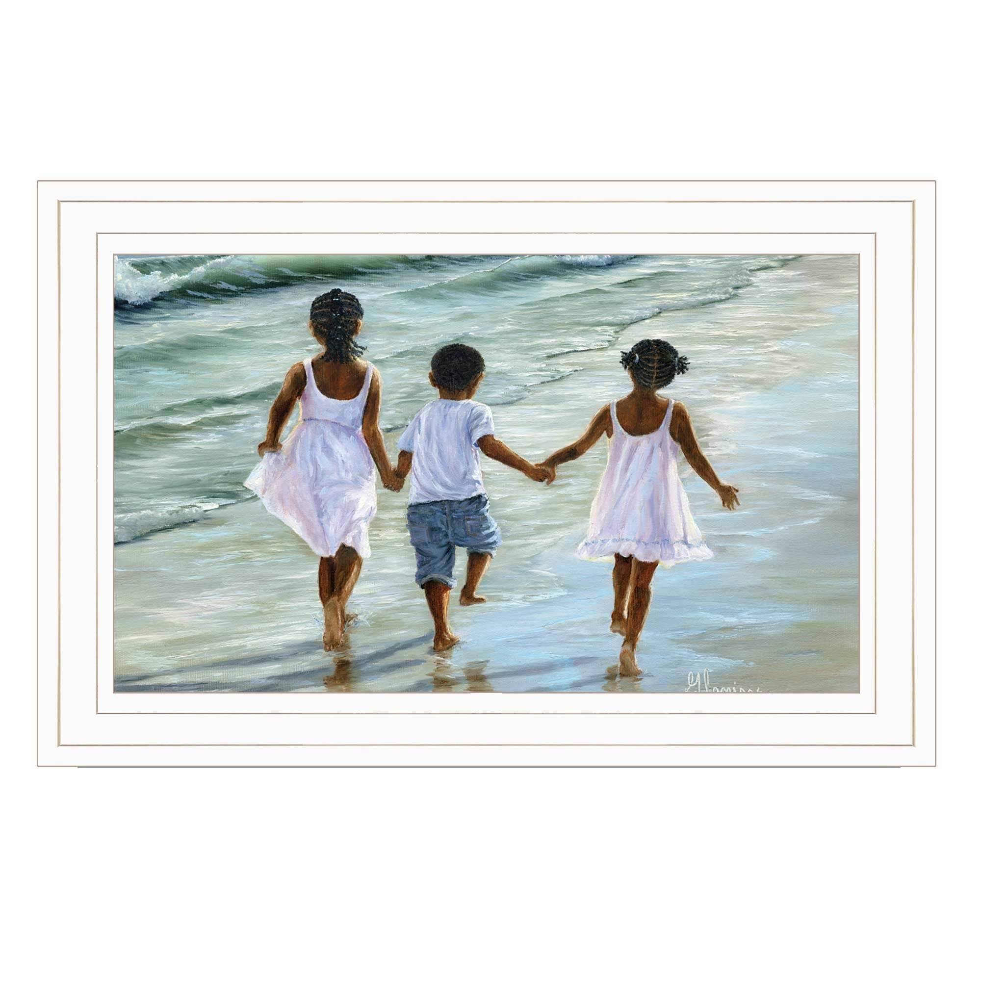 Family and Friends 2 White Framed Print Wall Art - Homeroots - Flyclothing LLC