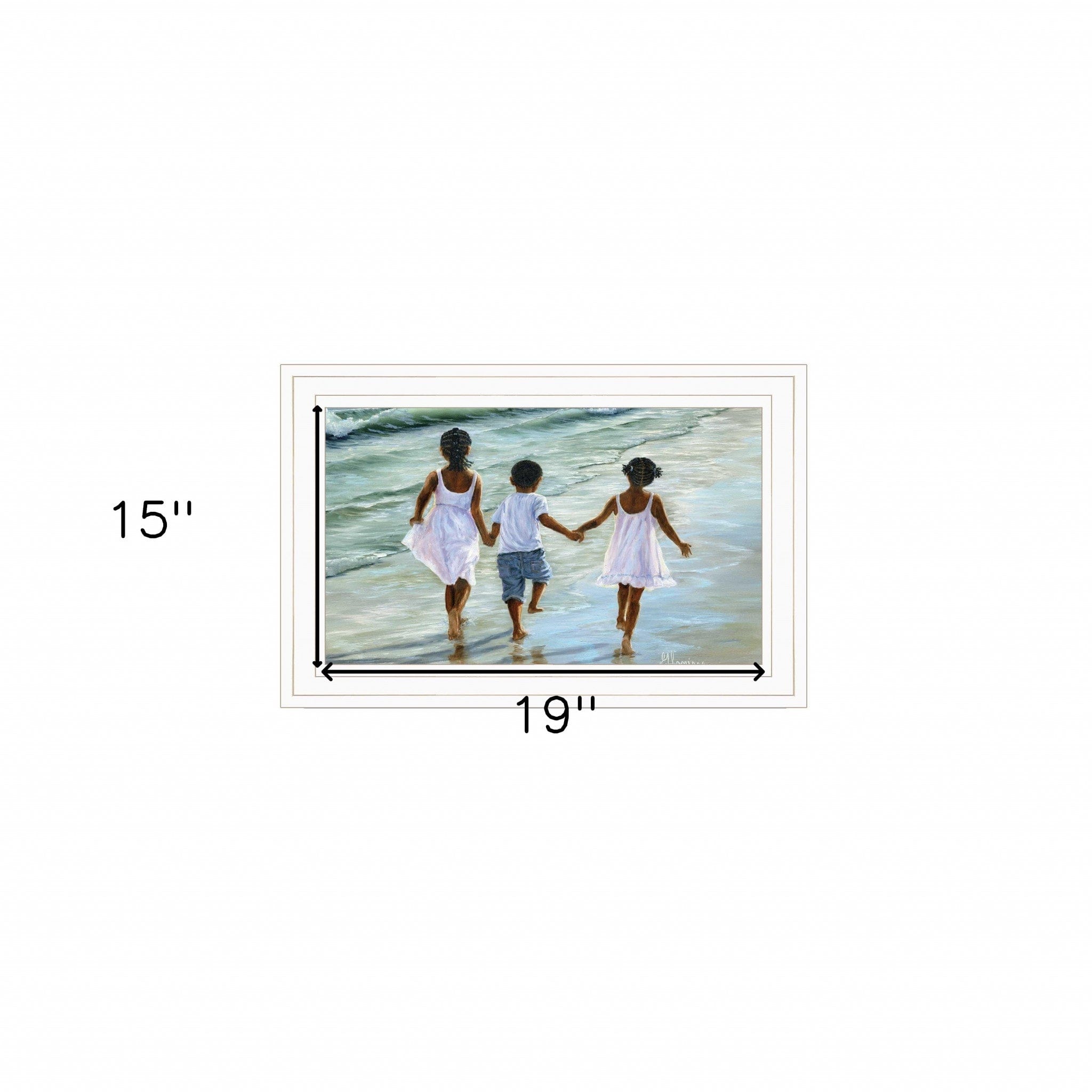 Family and Friends 2 White Framed Print Wall Art - Homeroots