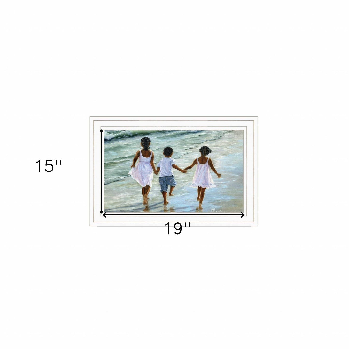 Family and Friends 2 White Framed Print Wall Art - Homeroots - Flyclothing LLC