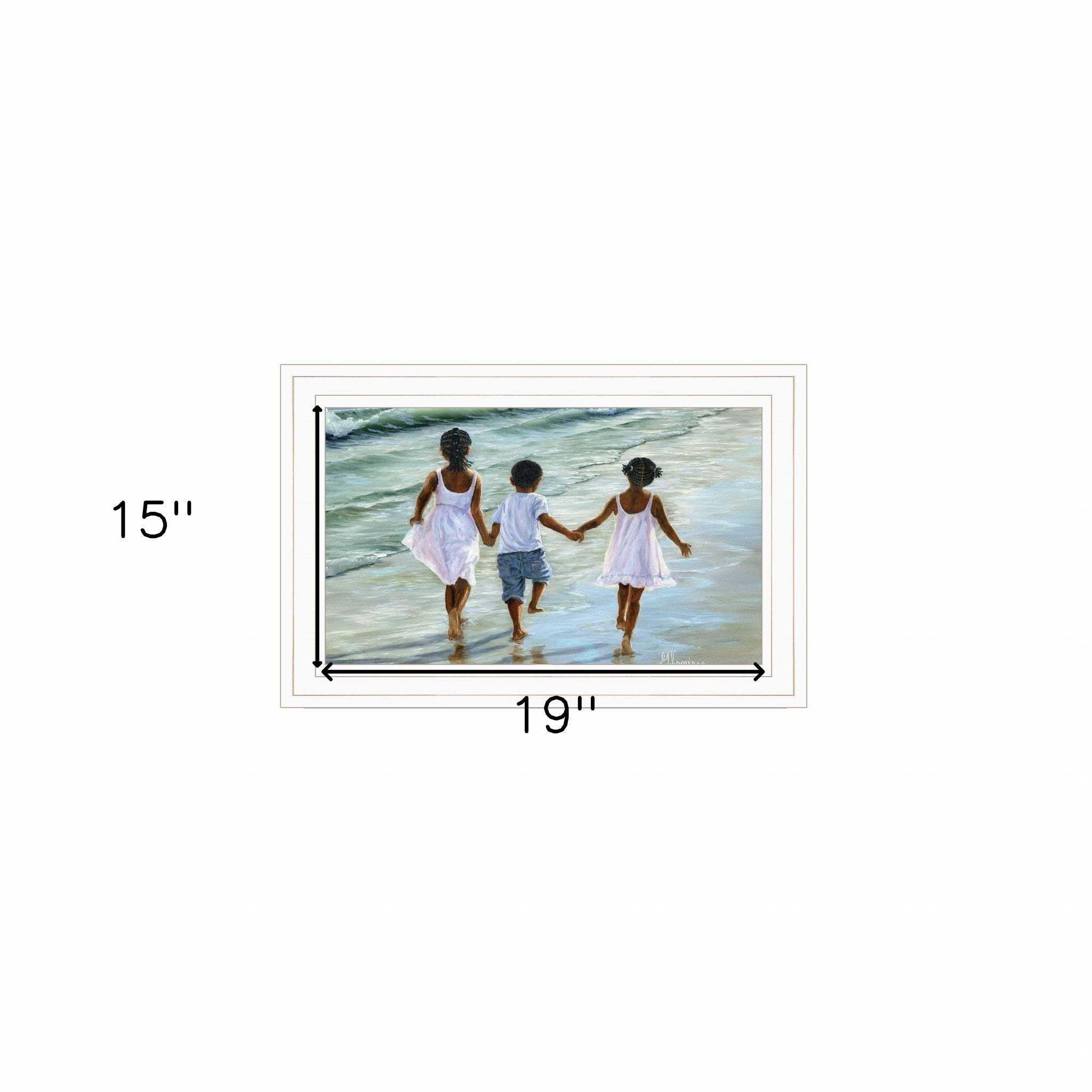 Family and Friends 2 White Framed Print Wall Art - Homeroots - Flyclothing LLC