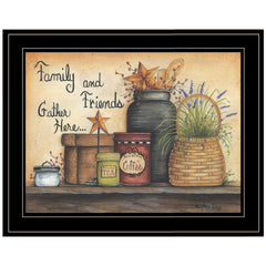 Family and Friends 4 Black Framed Print Wall Art - Homeroots