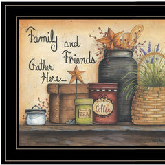 Family and Friends 4 Black Framed Print Wall Art - Homeroots