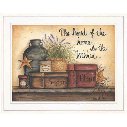 Heart of the Home 6 White Framed Print Kitchen Wall Art - Homeroots