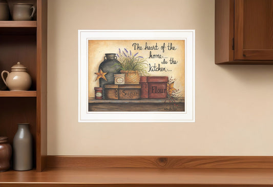 Heart of the Home 6 White Framed Print Kitchen Wall Art - Homeroots