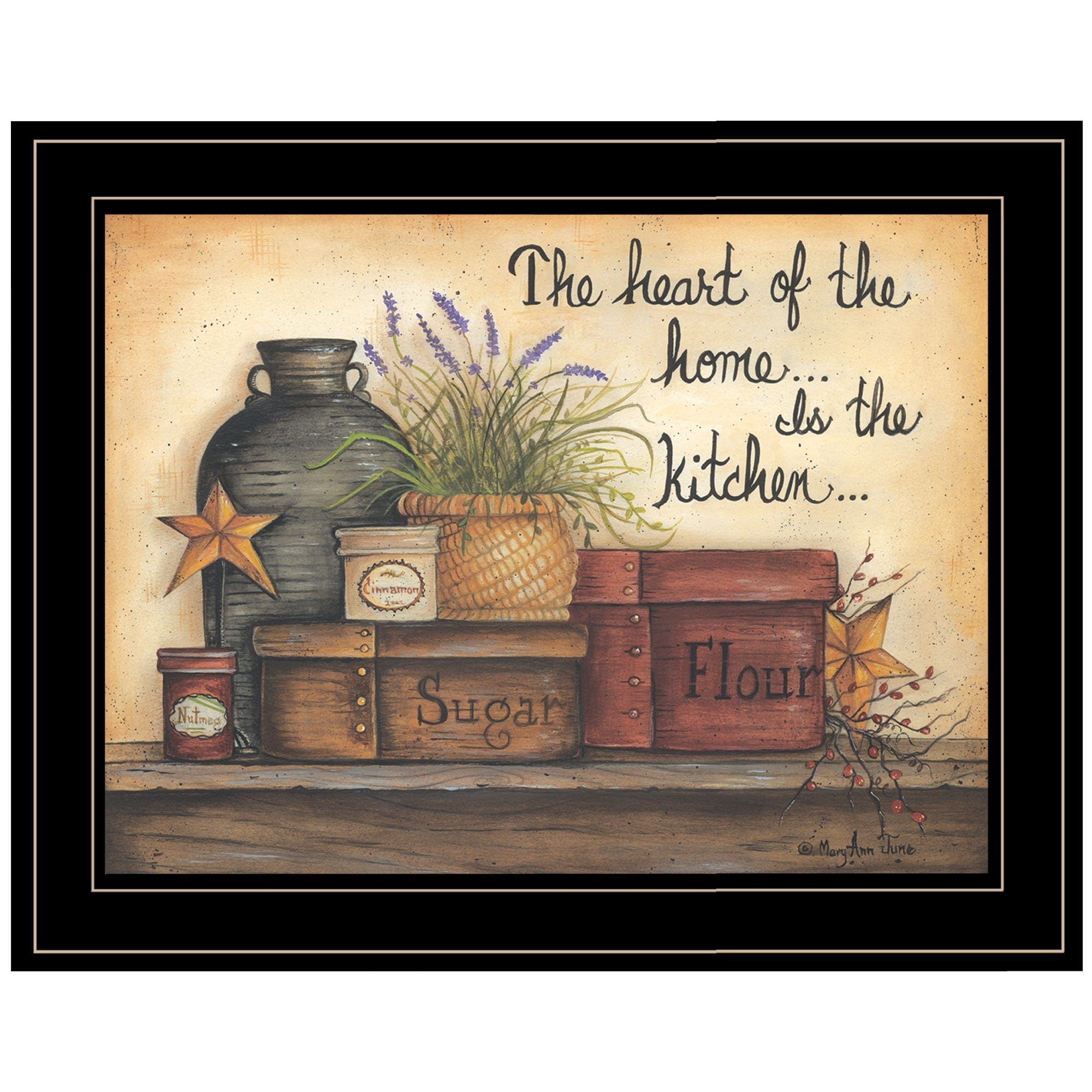 Heart of the Home 8 Black Framed Print Kitchen Wall Art - Homeroots