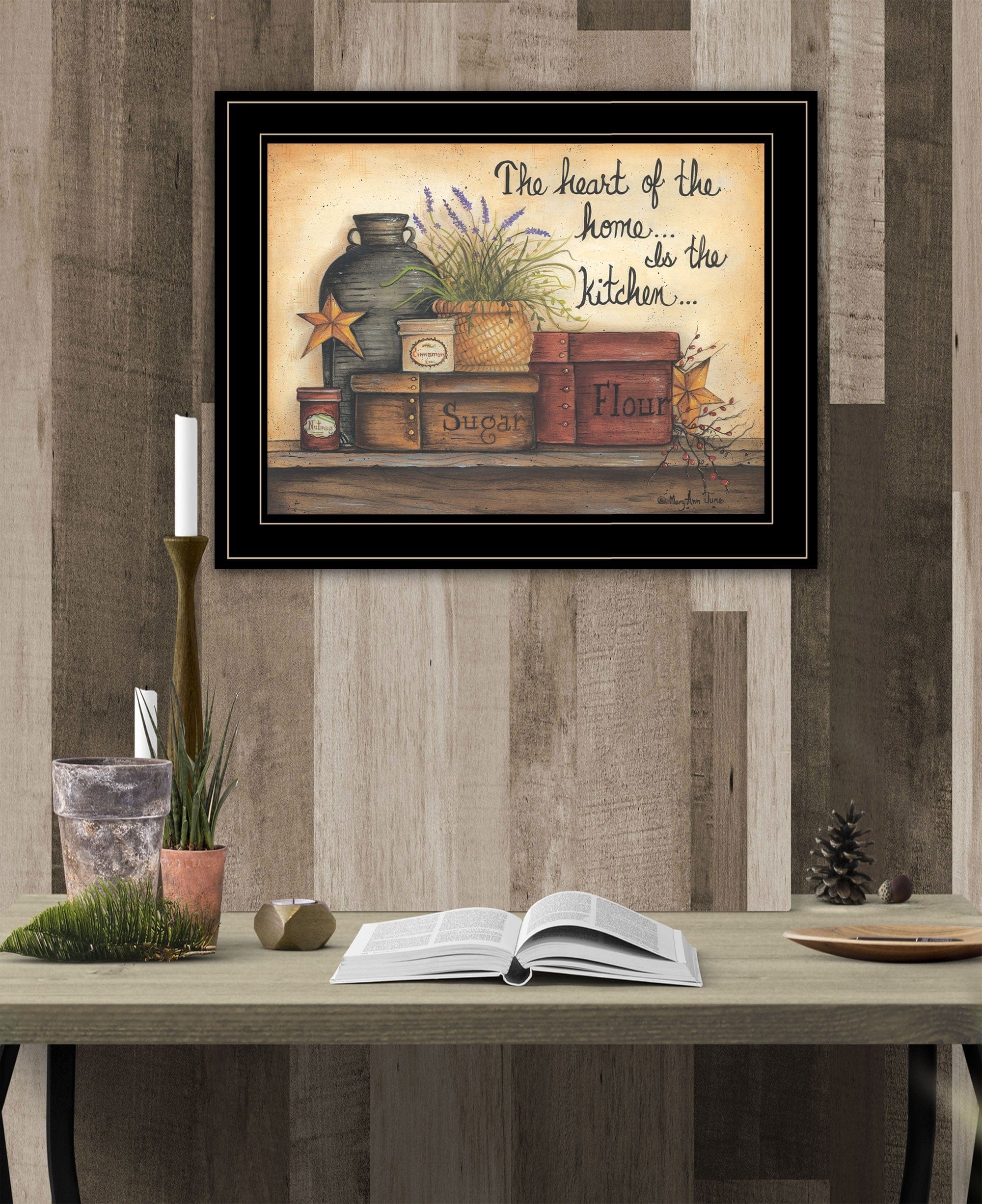 Heart of the Home 8 Black Framed Print Kitchen Wall Art - Homeroots