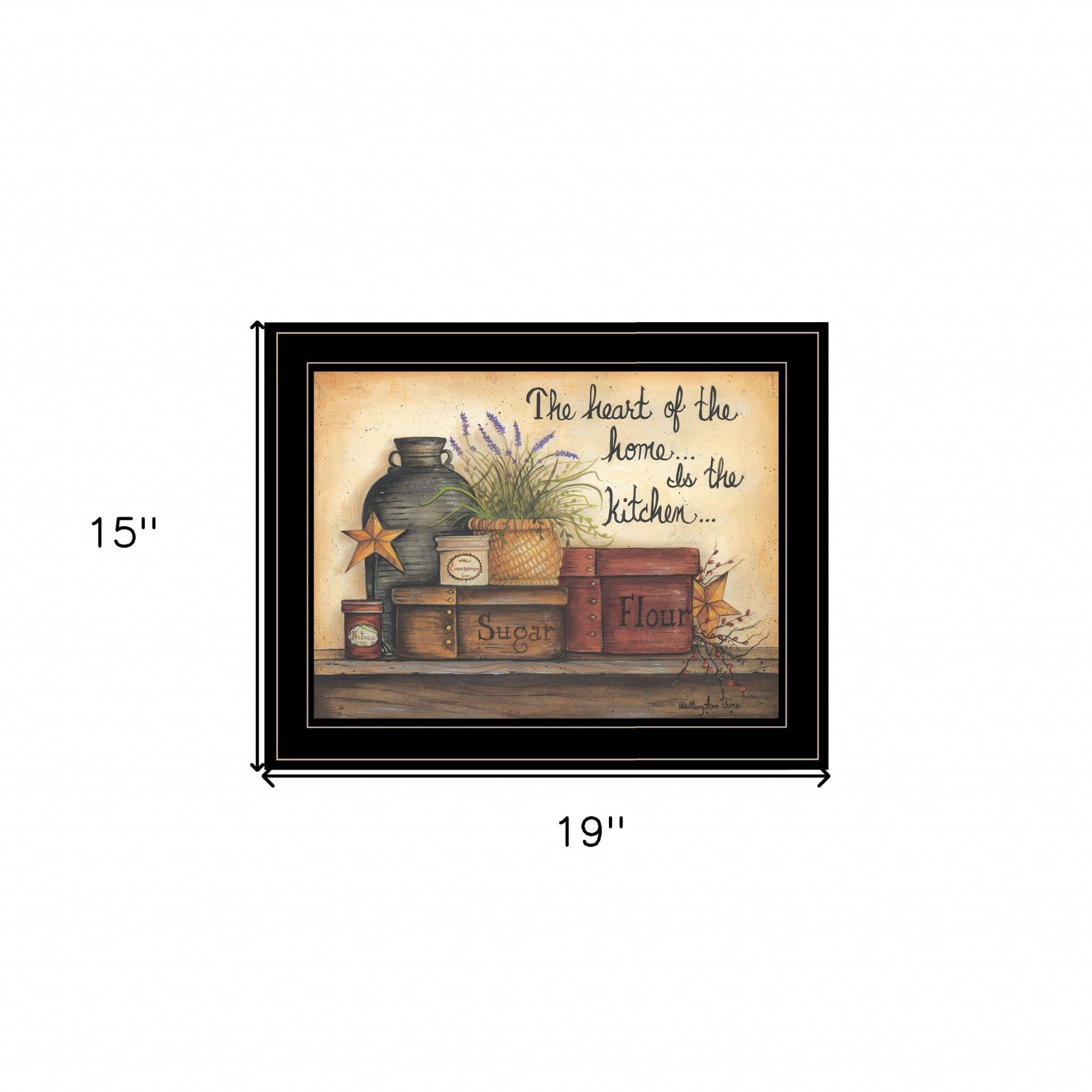 Heart of the Home 8 Black Framed Print Kitchen Wall Art - Homeroots