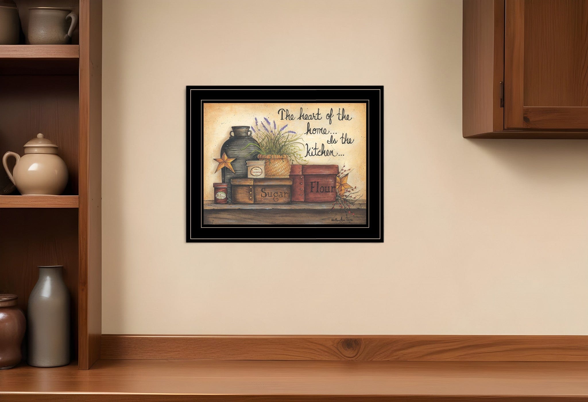 Heart of the Home 8 Black Framed Print Kitchen Wall Art - Homeroots
