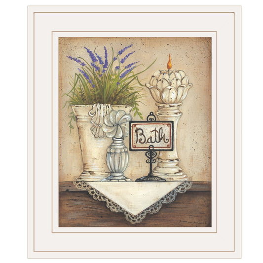 Bath Print 1 White Framed Print Bathroom Wall Art - Homeroots