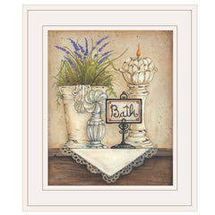 Bath Print 1 White Framed Print Bathroom Wall Art - Homeroots