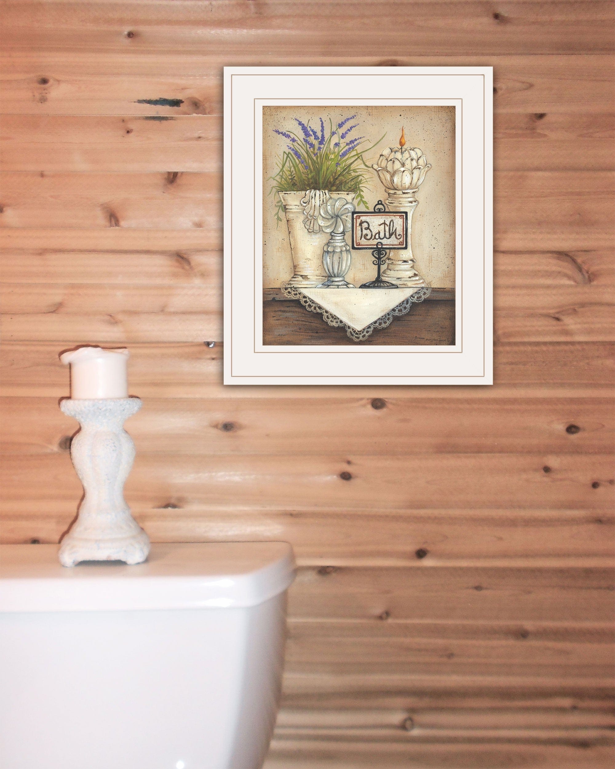 Bath Print 1 White Framed Print Bathroom Wall Art - Homeroots