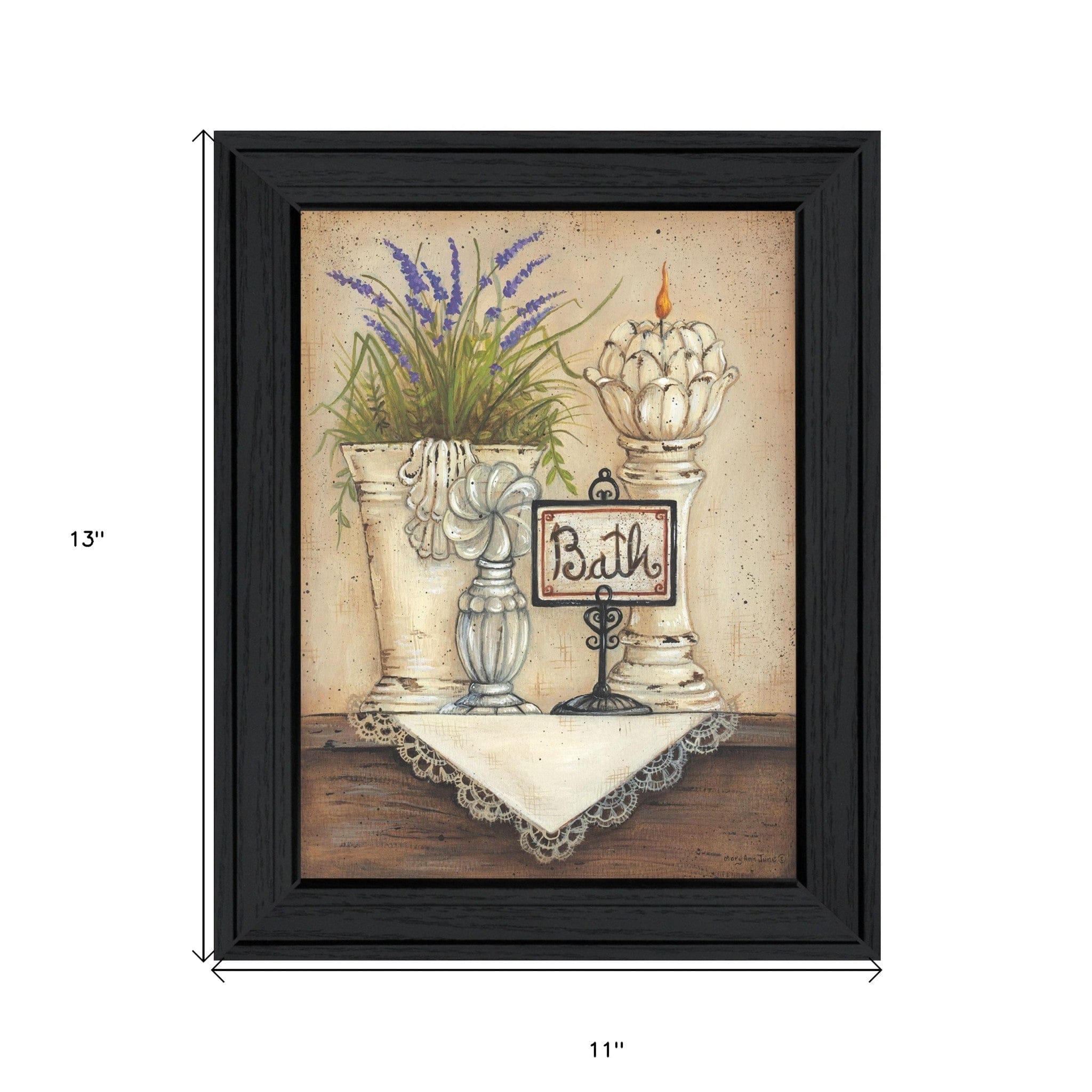 Bath Print 2 Black Framed Print Bathroom Wall Art - Homeroots