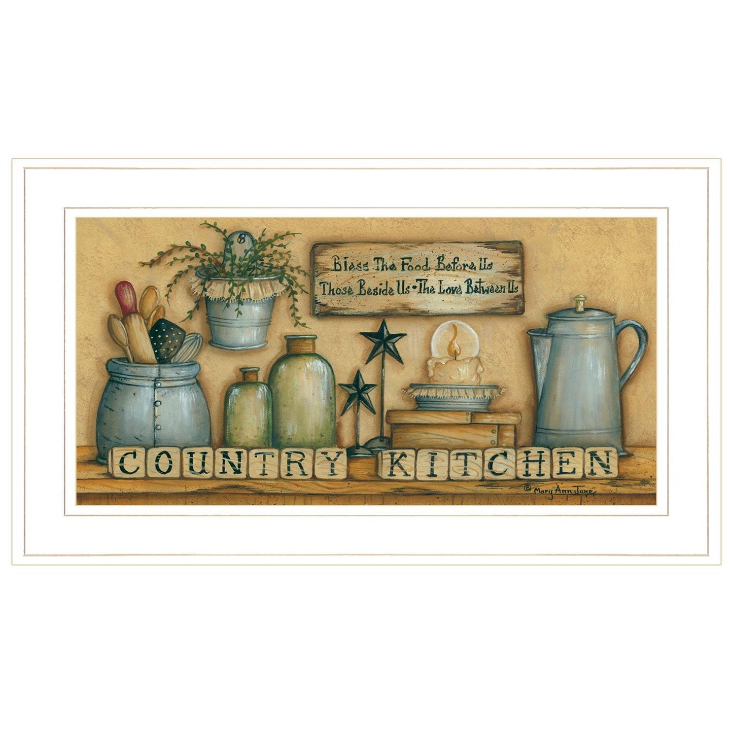 Country Kitchen 5 White Framed Print Kitchen Wall Art - Homeroots - Flyclothing LLC
